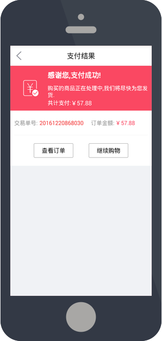 订单提交成功页面