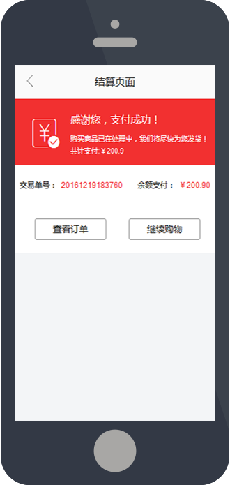 订单提交成功页面